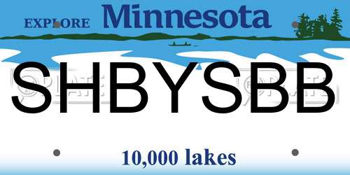 SHBYSBB Minnesota License Plate