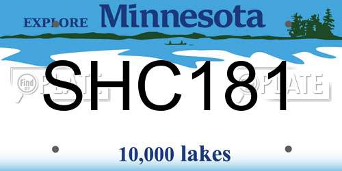 SHC181 Minnesota License Plate
