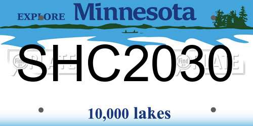 SHC2030 Minnesota License Plate