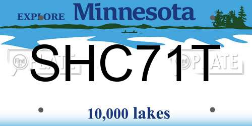 SHC71T Minnesota License Plate