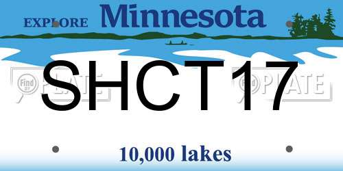 SHCT17 Minnesota License Plate