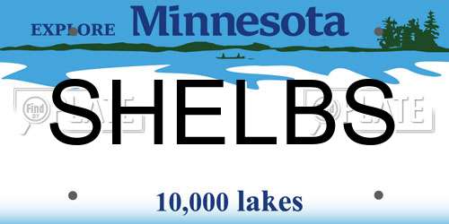 SHELBS Minnesota License Plate