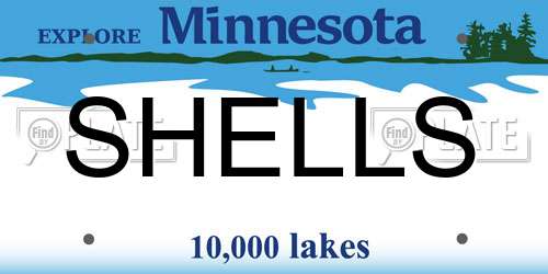 SHELLS Minnesota License Plate
