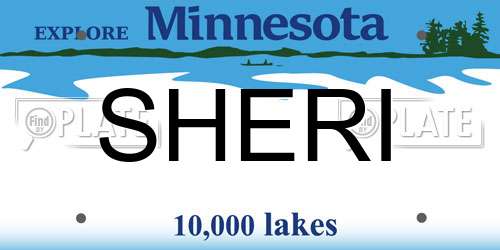 SHERI Minnesota License Plate