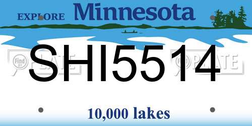 SHI5514 Minnesota License Plate
