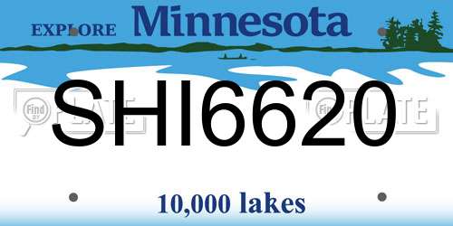 SHI6620 Minnesota License Plate