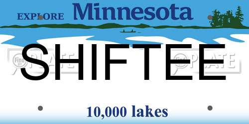 SHIFTEE Minnesota License Plate