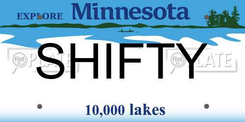 SHIFTY Minnesota License Plate