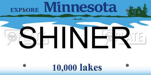 SHINER Minnesota License Plate