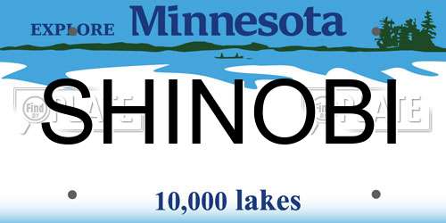 SHINOBI Minnesota License Plate