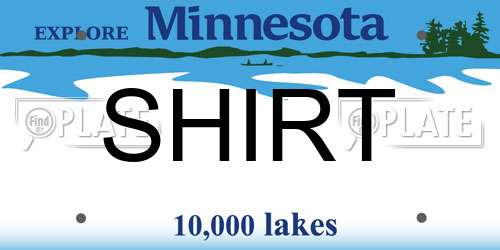 SHIRT Minnesota License Plate