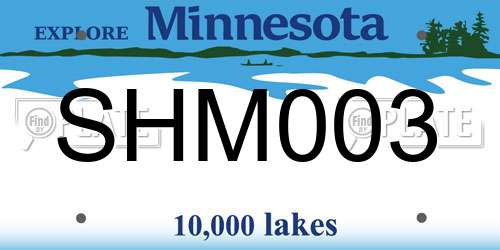 SHM003 Minnesota License Plate