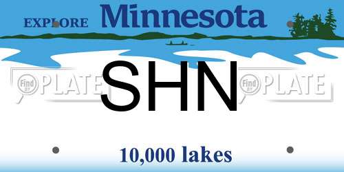 SHN Minnesota License Plate