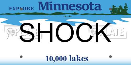 SHOCK Minnesota License Plate
