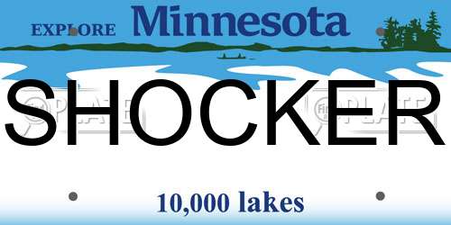 SHOCKER Minnesota License Plate