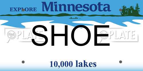 SHOE Minnesota License Plate
