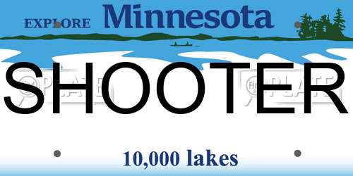SHOOTER Minnesota License Plate