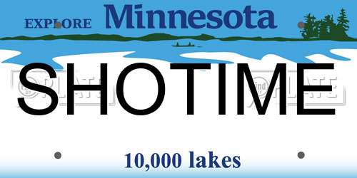 SHOTIME Minnesota License Plate