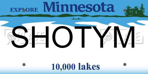 SHOTYM Minnesota License Plate