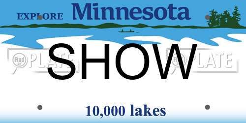 SHOW Minnesota License Plate