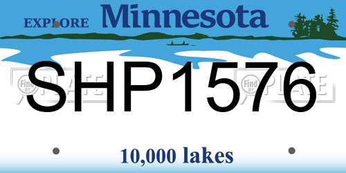SHP1576 Minnesota License Plate