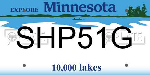SHP51G Minnesota License Plate