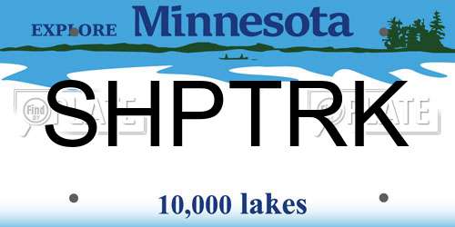 SHPTRK Minnesota License Plate