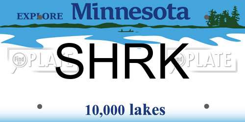 SHRK Minnesota License Plate
