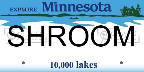 SHROOM Minnesota License Plate