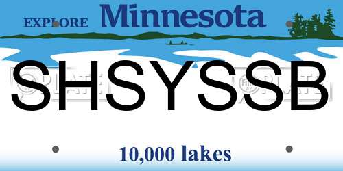 SHSYSSB Minnesota License Plate