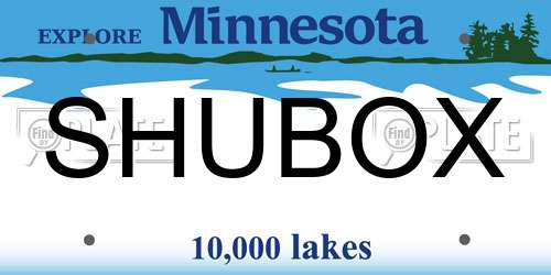 SHUBOX Minnesota License Plate