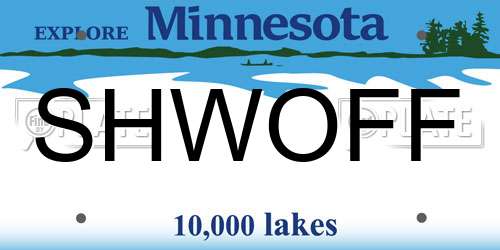 SHWOFF Minnesota License Plate