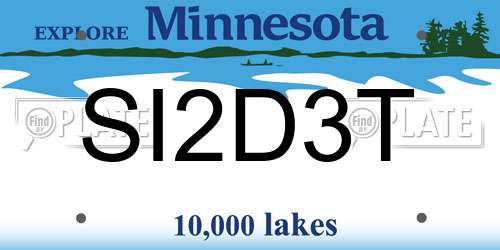 SI2D3T Minnesota License Plate
