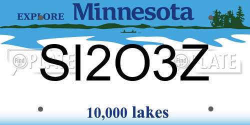 SI2O3Z Minnesota License Plate