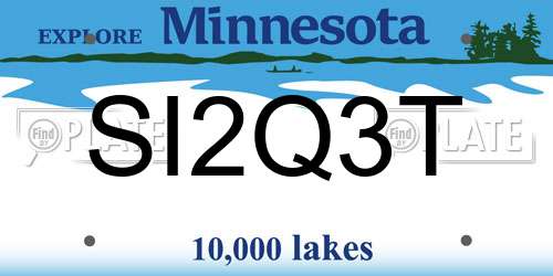 SI2Q3T Minnesota License Plate