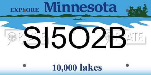 SI5O2B Minnesota License Plate