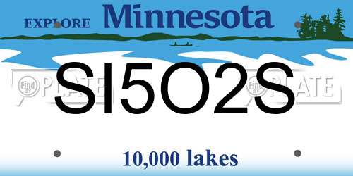 SI5O2S Minnesota License Plate