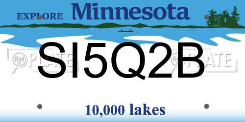 SI5Q2B Minnesota License Plate