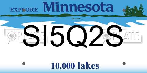 SI5Q2S Minnesota License Plate