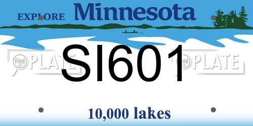 SI601 Minnesota License Plate