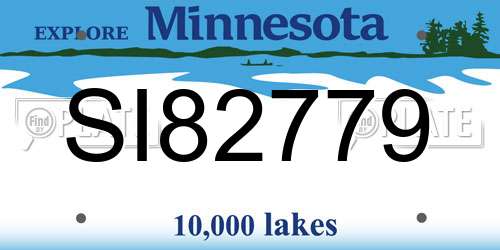 SI82779 Minnesota License Plate