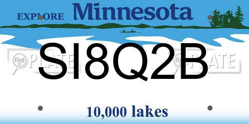 SI8Q2B Minnesota License Plate