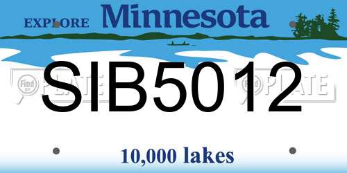SIB5012 Minnesota License Plate