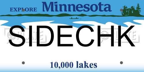 SIDECHK Minnesota License Plate