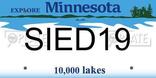 SIED19 Minnesota License Plate