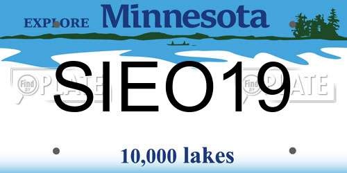SIEO19 Minnesota License Plate