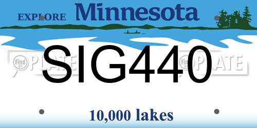 SIG440 Minnesota License Plate