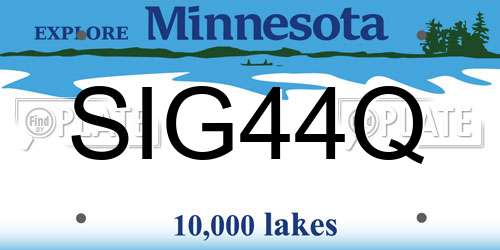 SIG44Q Minnesota License Plate
