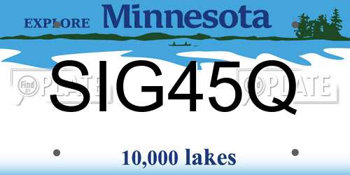 SIG45Q Minnesota License Plate