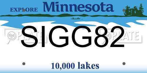 SIGG82 Minnesota License Plate